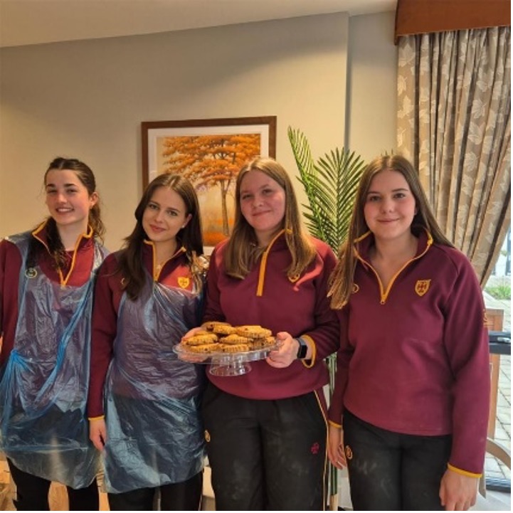 Students with the finished welsh cakes