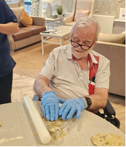 resident making welsh cakes